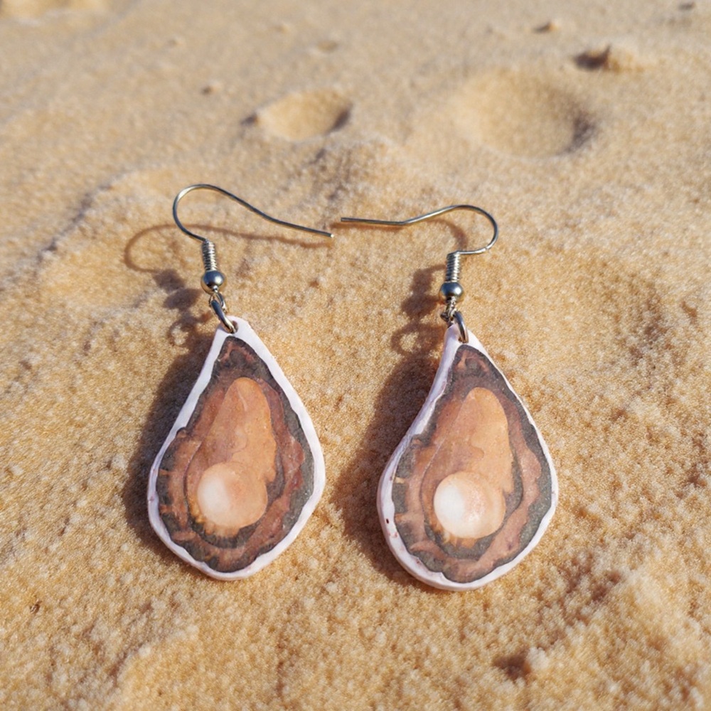 Handmade Oyster Earrings